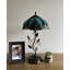 Lampe de table Rvier Tiffany avec ampoule à DEL en verre coloré vert l 10 po x P 10 po x H 20 po-1748791416