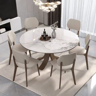 Modern luxury simple round dining table sets