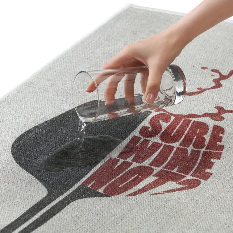 Wine Decor Floor Kitchen Mat Trinx