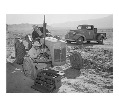 Tracteur de réparation: Benji iguchi par Ansel Adams - reproduction de photo