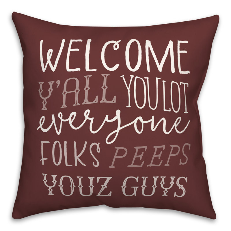  Coussin décoratif intérieur / extérieur en polyester, H 18 po x l 18 po, Marron