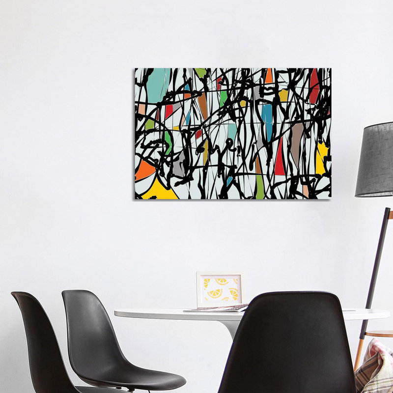 Pollock Wink III 1 Piece Wall Art on Canvas, 101.6 cm H x 66.04 cm W x 1.91 cm D, Wrapped Canvas