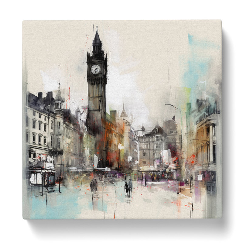Modern Wall Art - Wrapped Canvas - Framed Print, 50cm H x 50cm W x 3cm D