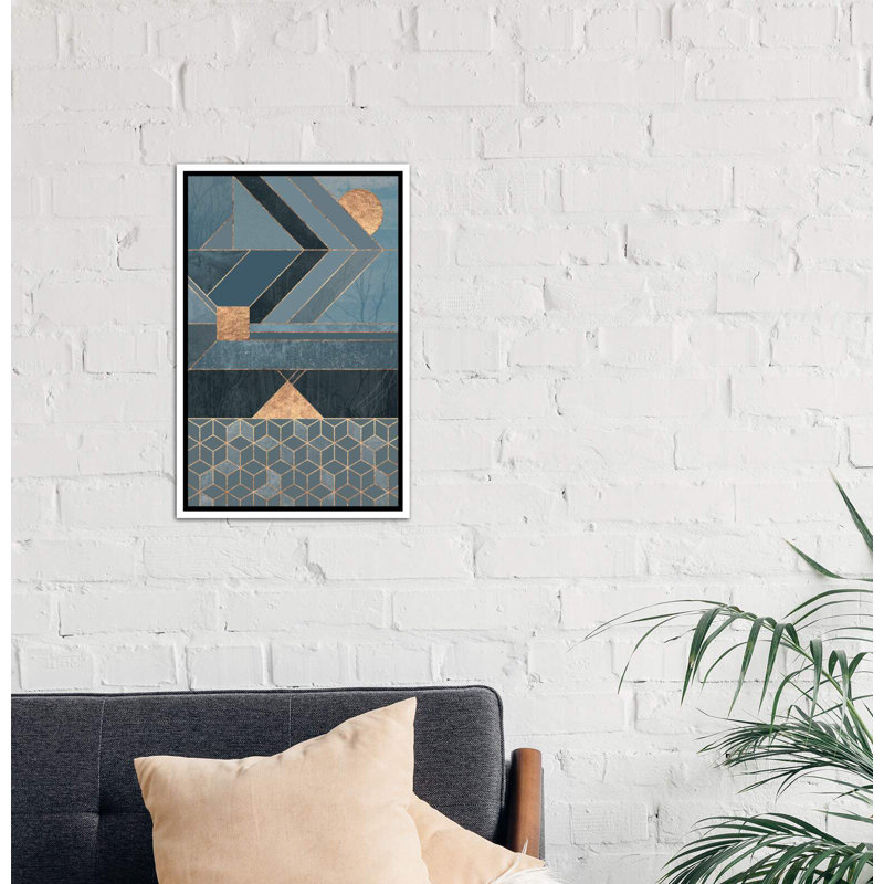 « scandinavie blue » par elisabeth fredriksson-impression sur image, Toile blanche encadrée, H 26 po x l 18 po x 1,5 po