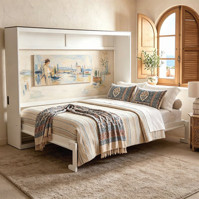 Lit escamotable mural Murphy avec ports USB, conception peu encombrante pour des pièces polyvalentes et un sommeil confortable
