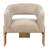 Tess Accent Chair In Modern Manchester Beige On Solid Wood-717503656