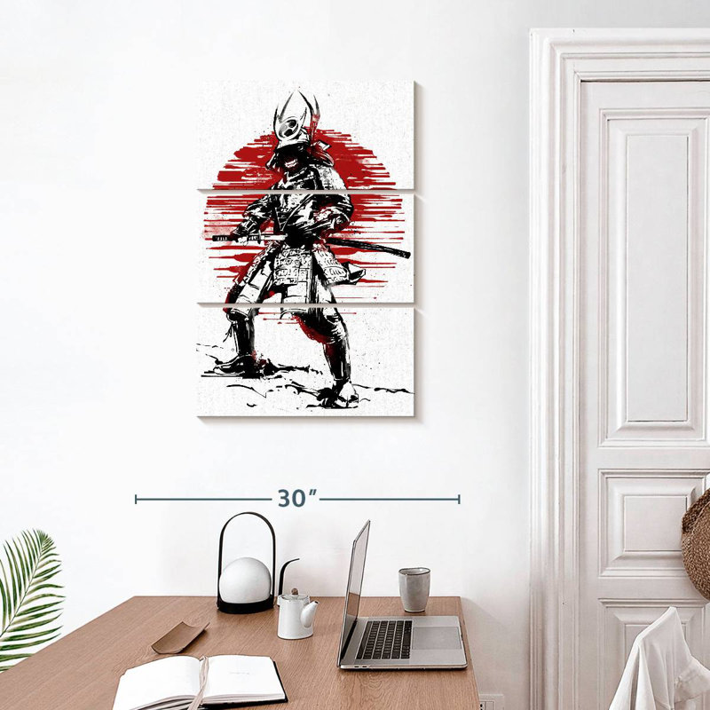 Sireci Red Sun Samurai, 32" H x 20" W
