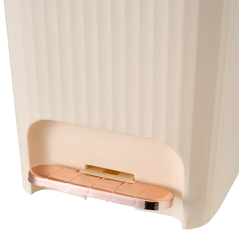 Plastic Step On Waste Bin, 28.8cm H x 23cm W x 22cm D