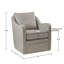 Fauteuil pivotant à siège large Brianne
