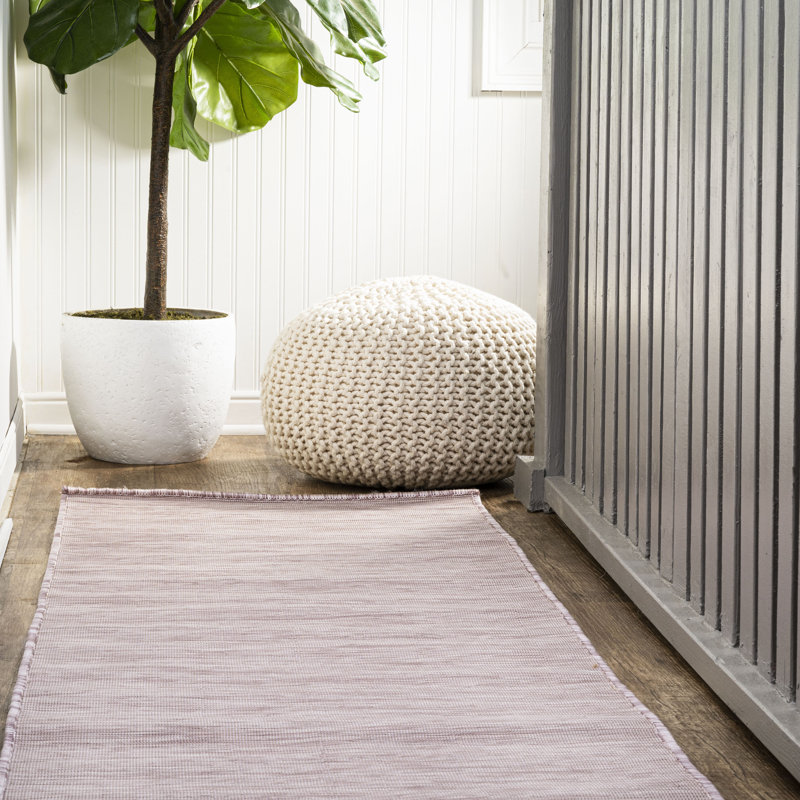 Tapis intérieur / extérieur rose Amirah, Tapis de couloir 2 pi 2 po x 8 pi