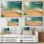 Vue aérienne de la plage côtière verte 4 - Art mural plage et océan-1089718765-1089718777