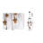 Industrial 8-Light Black Metal Chandelier With Clear Glass Shades