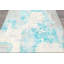 Tapis turquoise / gai en coton tissé à plat Abtract-1897488043