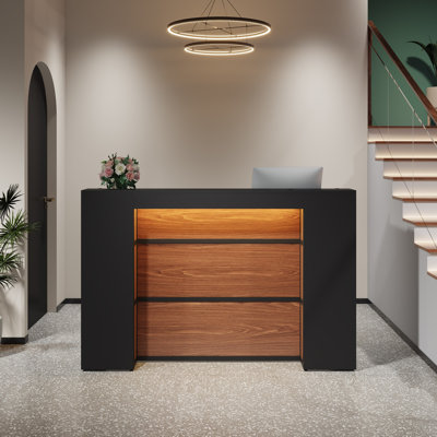 Table de réception moderne avec lumières DEL 63 po