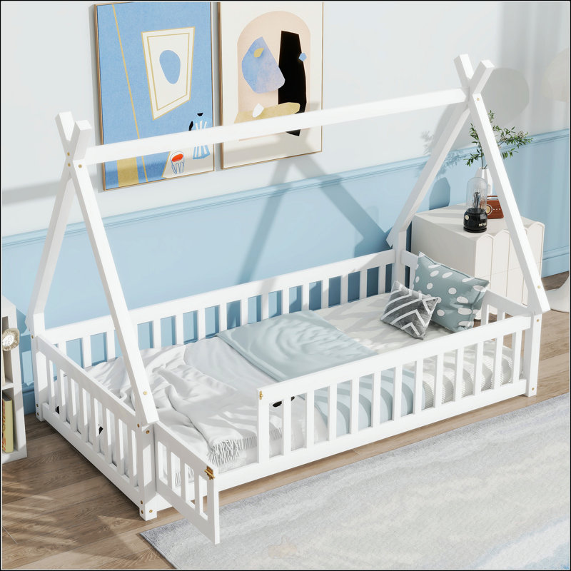 Lit simple en forme de tente, White