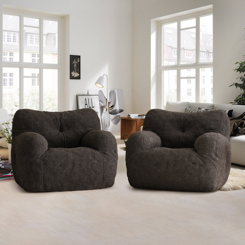 Fauteuil à billes Compression, Ourson gris foncé