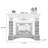Beige Solid Wood Electric Fireplace