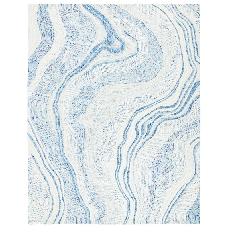 Tapis en laine touffeté à la main Krish, Rectangle 9 pi x 12 pi