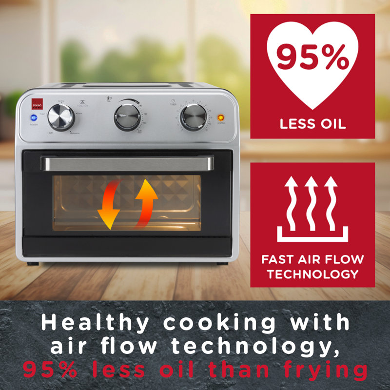 21L Air Fryer Oven with Rotisserie, Full Accessory Set