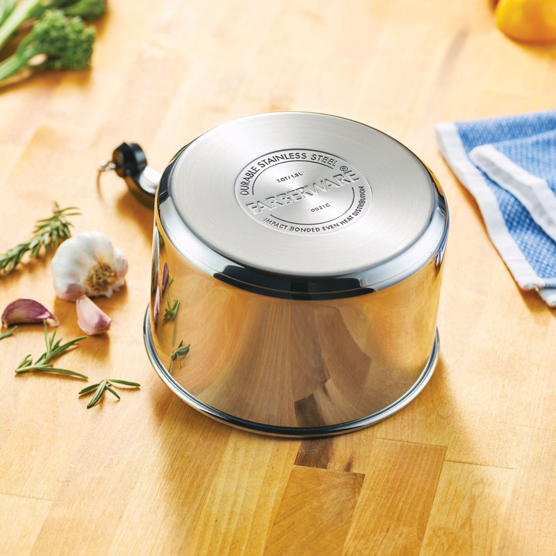 Farberware Classic 2-Quart Silver Stainless Steel Saucepan with Lid