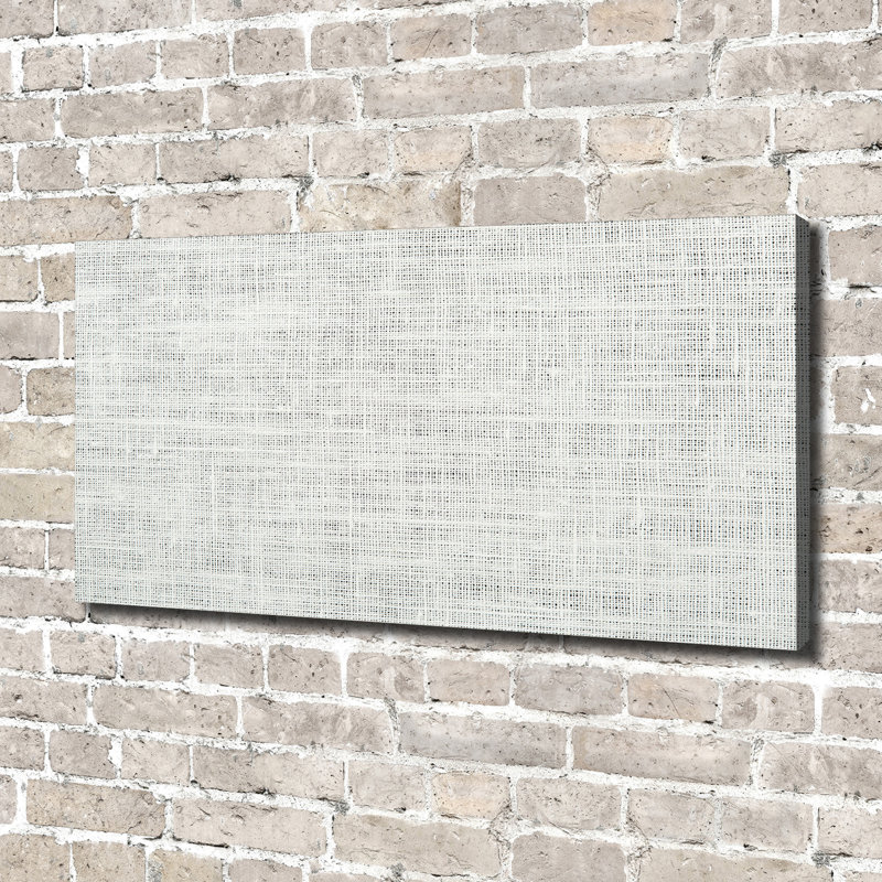 White Linen Canvas - Wrapped Canvas Print