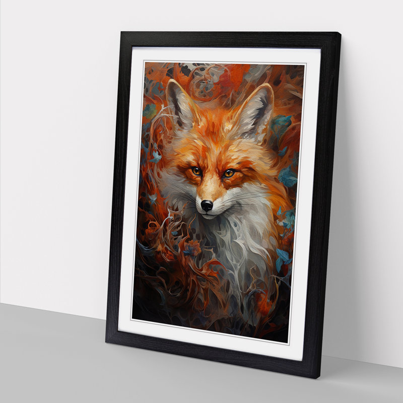 Single Picture Frame Print on Wood, 34cm H x 25cm W, Black Framed