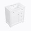 Meuble-lavabo simple 30,00 po avec plateau en céramique Hanora