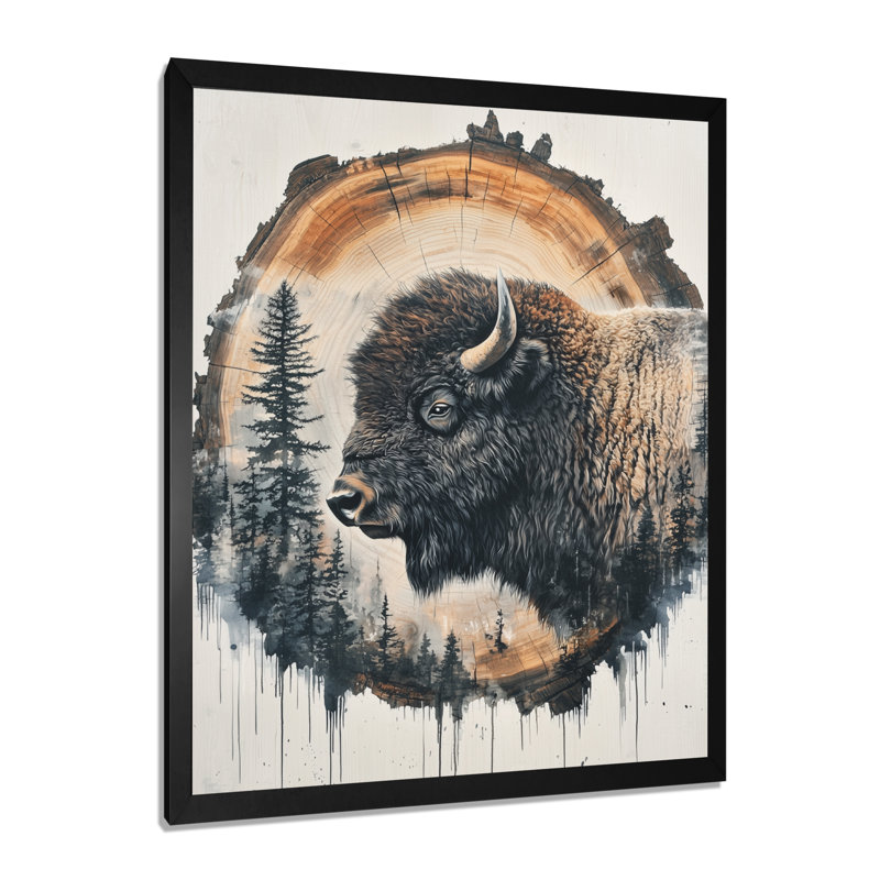 Geronda - Animals Wall Decor, H 20 po x l 12 po, Picture Framed, Noir, noir, noir, noir