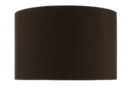 24cm H Silk Drum Lamp Shade in Brown