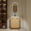 Meuble-lavabo autoportant 24 po avec lavabo en résine et deux portes