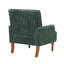 Fauteuil d'appoint moderne Eron avec large revêtement en velours côtelé Wale et pieds en bois massif-126227799