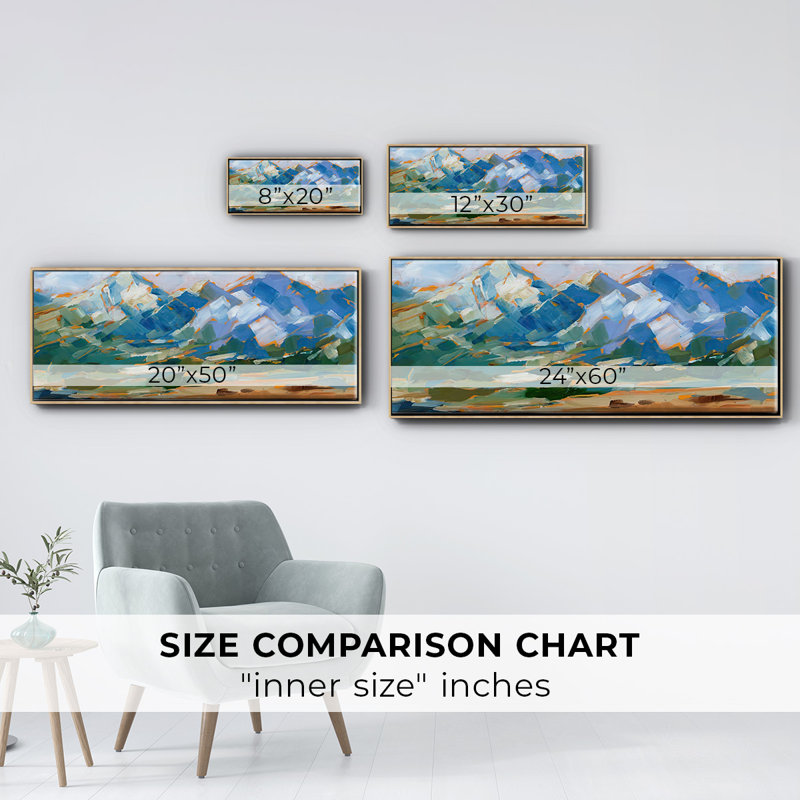 Blue Mountain Peaks II- Framed Canvas