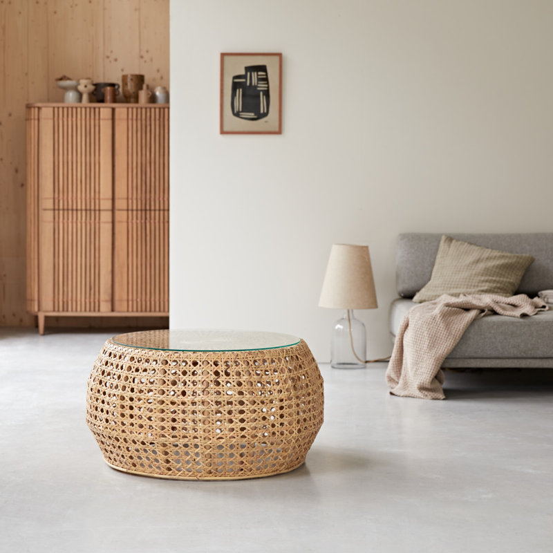 Esther Glass Top Single Coffee Table