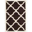 Tapis brun foncé / ivoire en laine Carolene-19273499