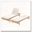 Chaise longue en bois avec coussin