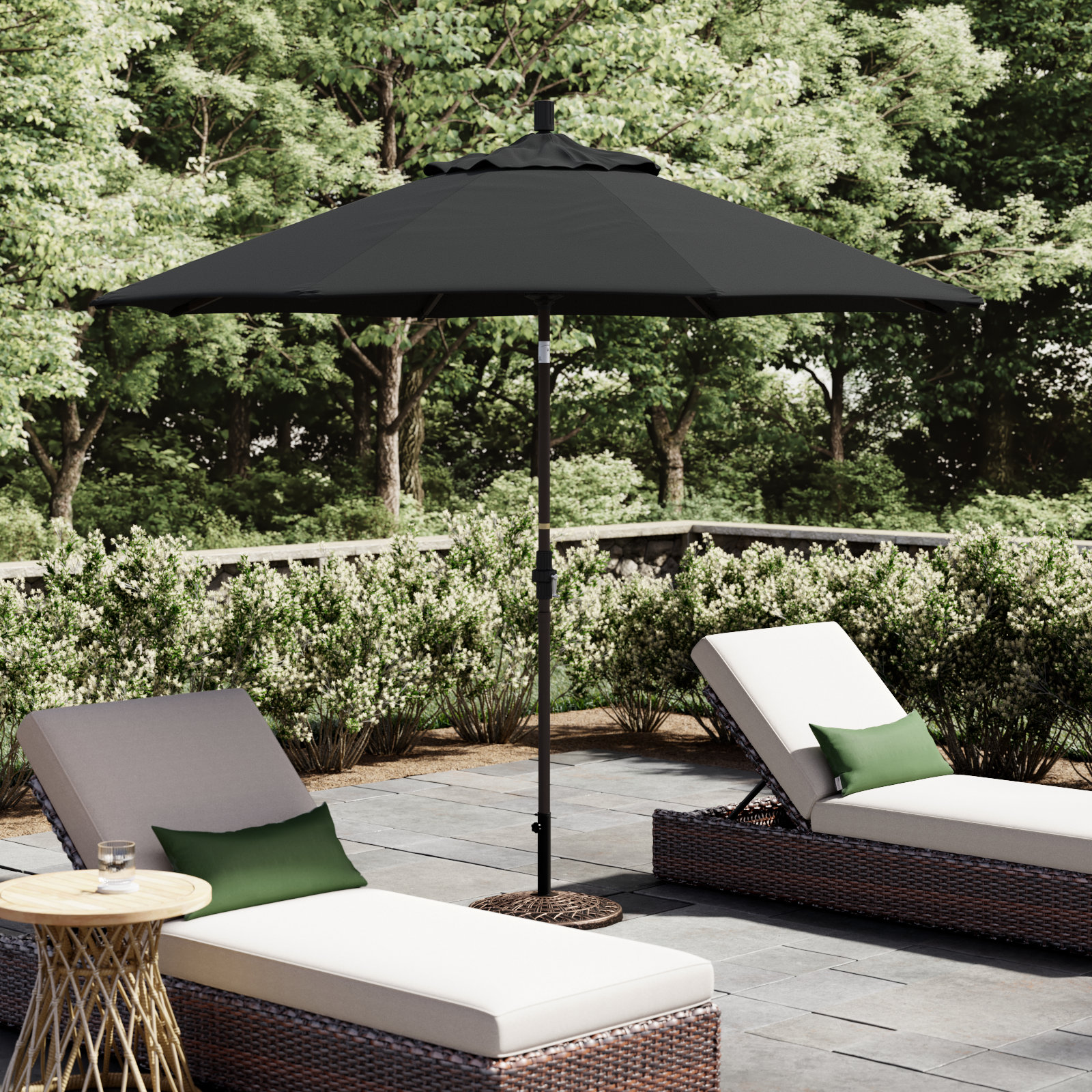9' Umbrella, Canvas Black Sunbrella® Canvas