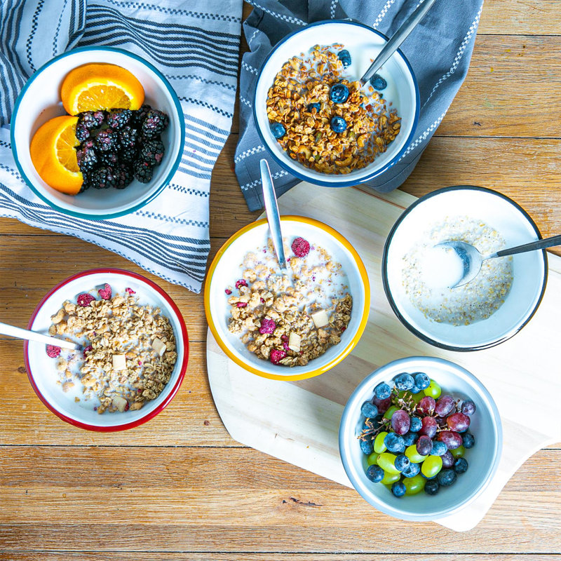 Argon Tableware - White Enamel Bowls