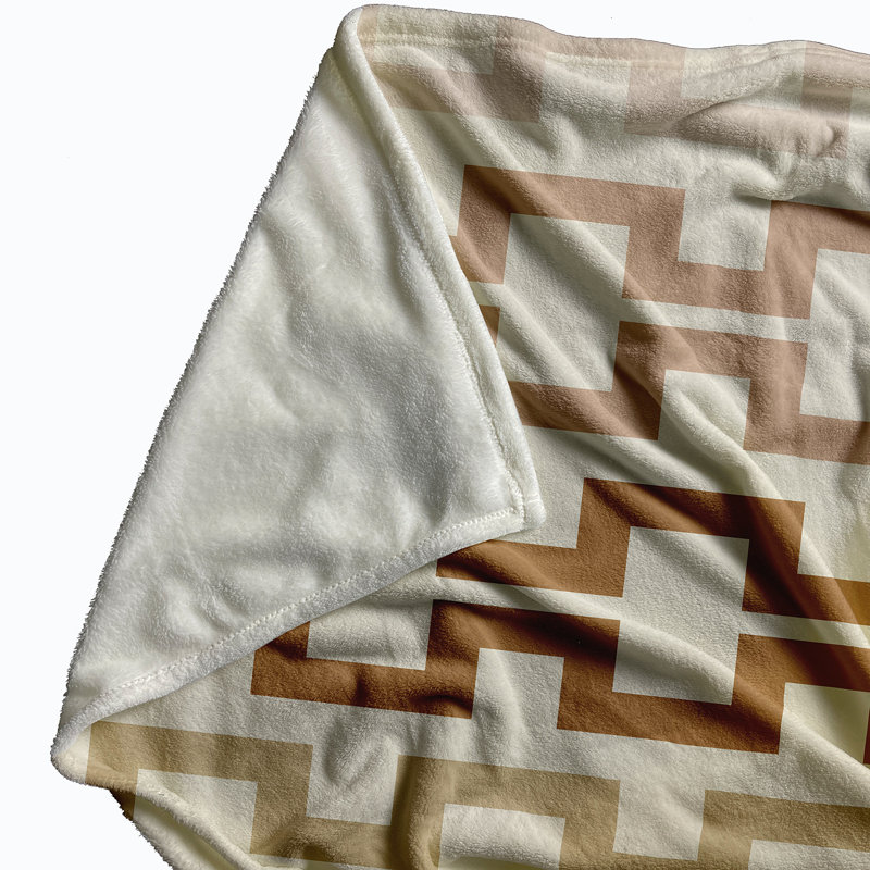 Blanche Plain Weave / Muslin Throw Blanket, Brown