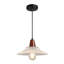 1- Luminaire suspendu simple avec verre transparent