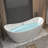 59 "Acrylic Freestanding Tub, Gloss White,  With Chrome Overflow And Pop-Up Drain, CUPC Certified