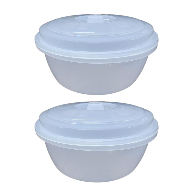 YBM Home Bol en plastique de 1,85 gallon avec couvercle, meilleur bol pour faire du challah, élévateur de pâte, BA643-2, 2