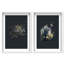 Midnight Flora Set Shadowbox Floral & Botanical Print by Oliver Gal, Black Frame, 10 x 15-259030581-259030585
