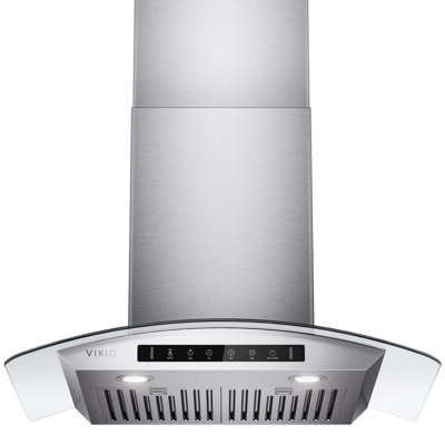 Hotte de cuisine murale VIKIO 30 po avec lumières DEL, 3 vitesses, 500 pi3 / min, filtres ultra-silencieux et lavables au lave-vaisselle, acier inoxydable, homologué ETL