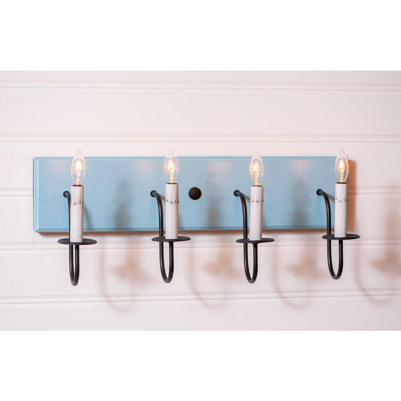 Éclairage pour salle de bain 4 lumières Jarne, Bleu brumeux
