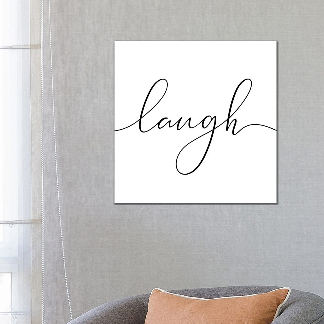 Laugh - Square by Nouveau Prints - Wrapped Canvas Gallery-Wrapped Canvas Giclée