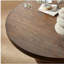 Table basse ronde 35,98 pouces avec pieds cylindriques, table de table en placage de bois, canapé, table d'appoint arrondie pour le bureau du salon, brun