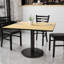 Jack Square Laminate Table Top with Round Table Height Base-1984142540-1984142531
