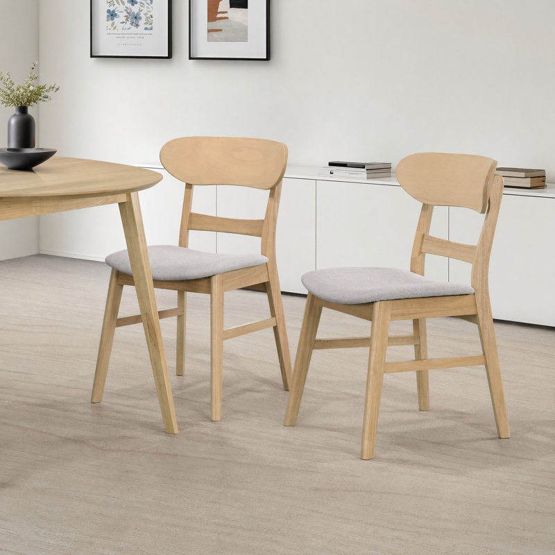 Chaise rembourrée en bois massif, Chêne