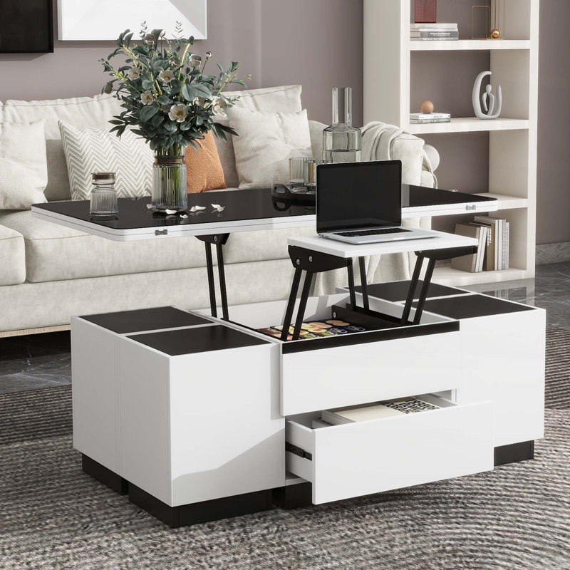 Table basse avec tiroirs et table de rangement moderne Modern