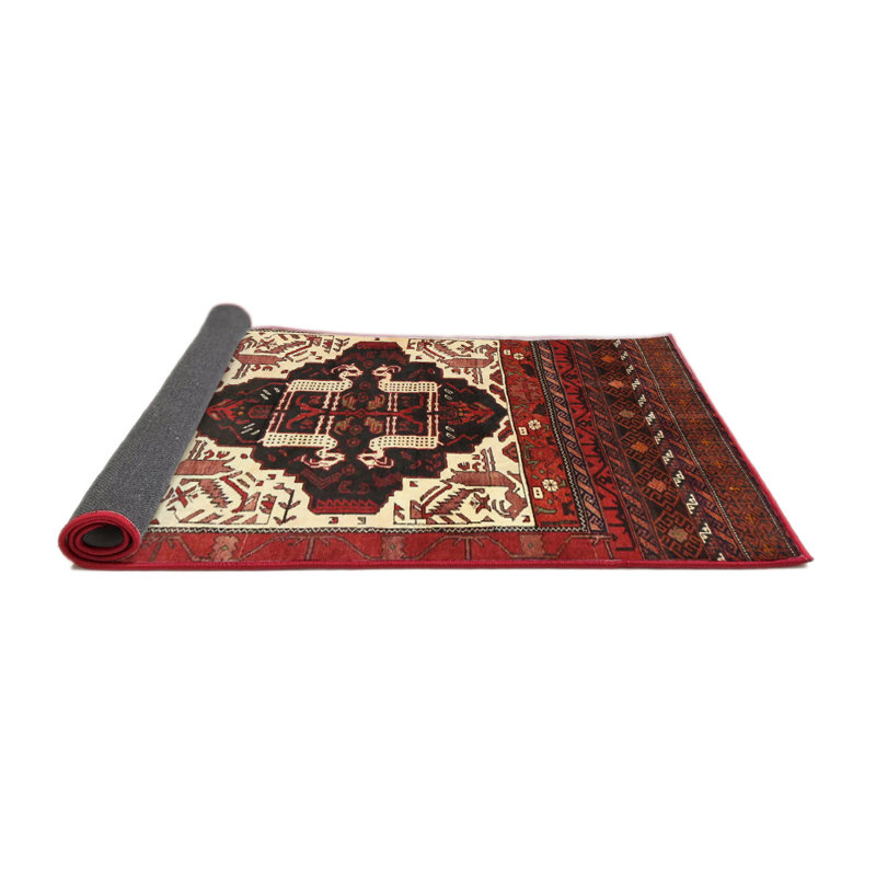 Tapis rouge à motif sud-ouest, Rond 6 pi
